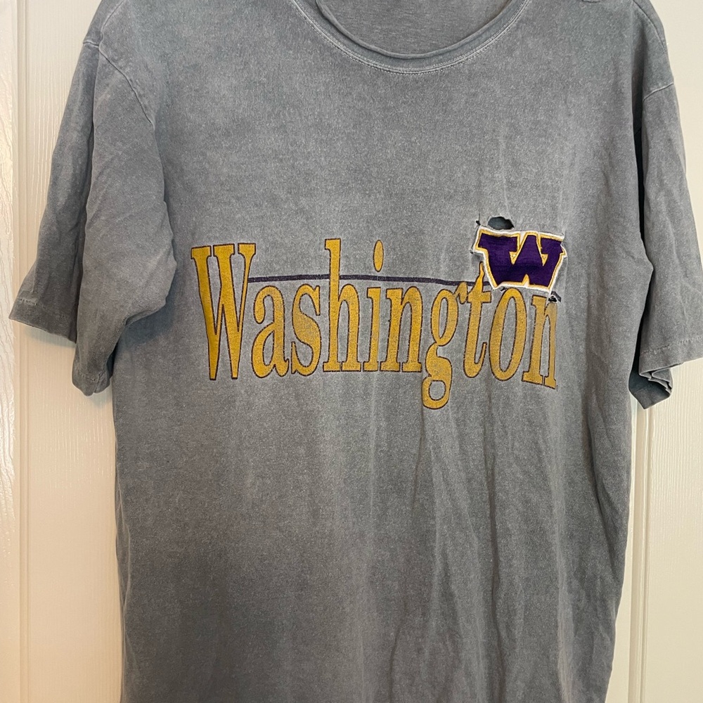 Vintage UW The Game Gray Tee with UW Logo